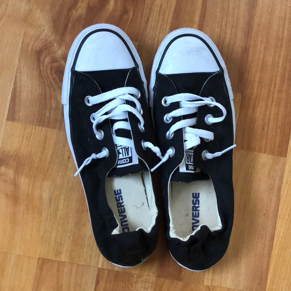 Black slip on converse